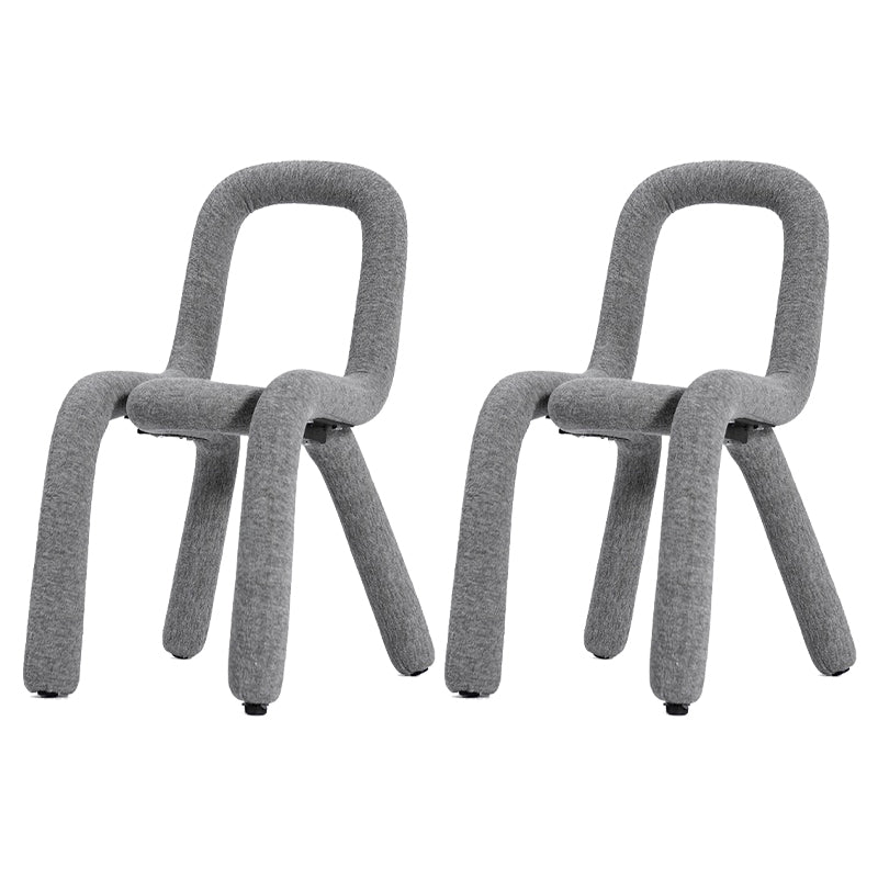 Velvet Designer Style Living Room Side Chair Matte Finish Open Back Dining Chair Silver 2 Piece Set Clearhalo ' kitchen&dining_furn' 'Dining Chairs' 'Dining Tables & Seating' 'dining_chair' 'furn' 'furn_dining_chair' 'Furniture' 'furniture_dining_chair' 'Kitchen & Dining Furniture' 'kitchen' 3852587