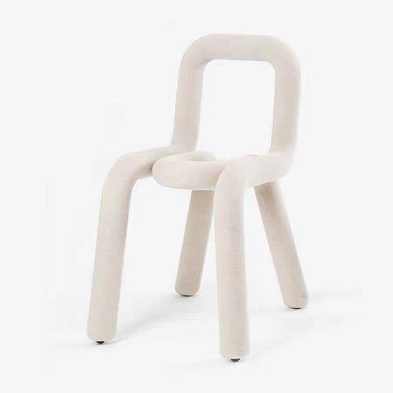 Velvet Designer Style Living Room Side Chair Matte Finish Open Back Dining Chair White 1 Piece Clearhalo ' kitchen&dining_furn' 'Dining Chairs' 'Dining Tables & Seating' 'dining_chair' 'furn' 'furn_dining_chair' 'Furniture' 'furniture_dining_chair' 'Kitchen & Dining Furniture' 'kitchen' 3852590