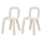 Velvet Designer Style Living Room Side Chair Matte Finish Open Back Dining Chair White 2 Piece Set Clearhalo ' kitchen&dining_furn' 'Dining Chairs' 'Dining Tables & Seating' 'dining_chair' 'furn' 'furn_dining_chair' 'Furniture' 'furniture_dining_chair' 'Kitchen & Dining Furniture' 'kitchen' 3852591