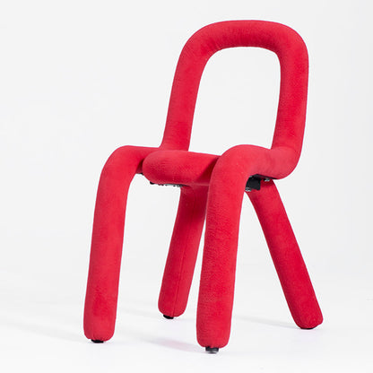 Velvet Designer Style Living Room Side Chair Matte Finish Open Back Dining Chair Red 1 Piece Clearhalo ' kitchen&dining_furn' 'Dining Chairs' 'Dining Tables & Seating' 'dining_chair' 'furn' 'furn_dining_chair' 'Furniture' 'furniture_dining_chair' 'Kitchen & Dining Furniture' 'kitchen' 3852593