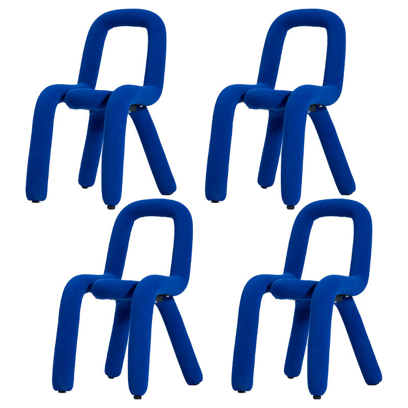 Velvet Designer Style Living Room Side Chair Matte Finish Open Back Dining Chair Blue 4 Piece Set Clearhalo ' kitchen&dining_furn' 'Dining Chairs' 'Dining Tables & Seating' 'dining_chair' 'furn' 'furn_dining_chair' 'Furniture' 'furniture_dining_chair' 'Kitchen & Dining Furniture' 'kitchen' 3852601