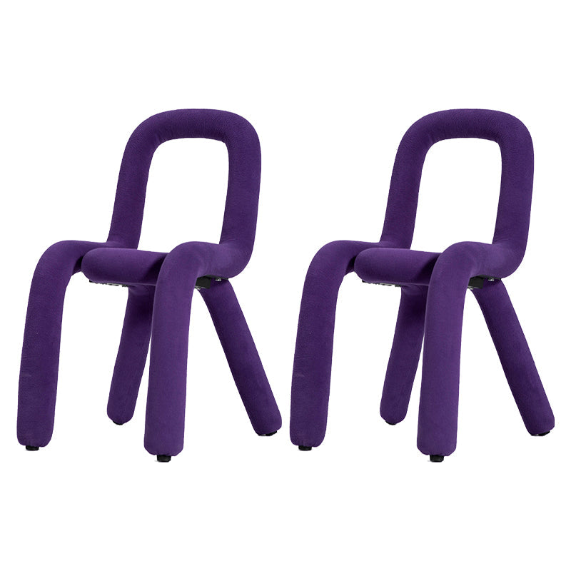 Velvet Designer Style Living Room Side Chair Matte Finish Open Back Dining Chair Purple 2 Piece Set Clearhalo ' kitchen&dining_furn' 'Dining Chairs' 'Dining Tables & Seating' 'dining_chair' 'furn' 'furn_dining_chair' 'Furniture' 'furniture_dining_chair' 'Kitchen & Dining Furniture' 'kitchen' 3852603