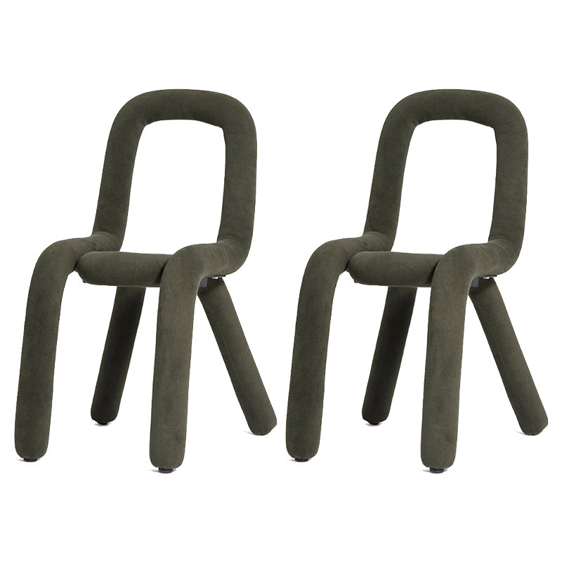 Velvet Designer Style Living Room Side Chair Matte Finish Open Back Dining Chair Army Green 2 Piece Set Clearhalo ' kitchen&dining_furn' 'Dining Chairs' 'Dining Tables & Seating' 'dining_chair' 'furn' 'furn_dining_chair' 'Furniture' 'furniture_dining_chair' 'Kitchen & Dining Furniture' 'kitchen' 3852612