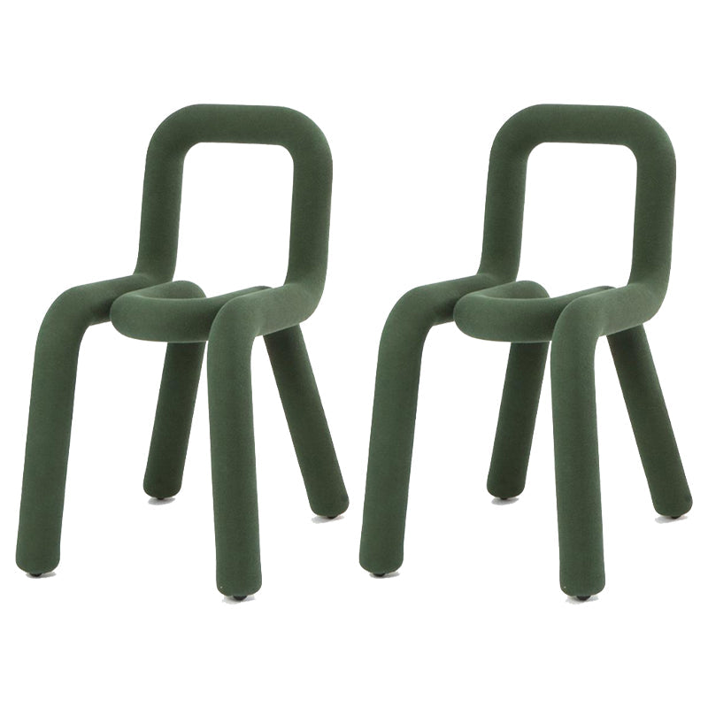 Velvet Designer Style Living Room Side Chair Matte Finish Open Back Dining Chair Blackish Green 2 Piece Set Clearhalo ' kitchen&dining_furn' 'Dining Chairs' 'Dining Tables & Seating' 'dining_chair' 'furn' 'furn_dining_chair' 'Furniture' 'furniture_dining_chair' 'Kitchen & Dining Furniture' 'kitchen' 3852618