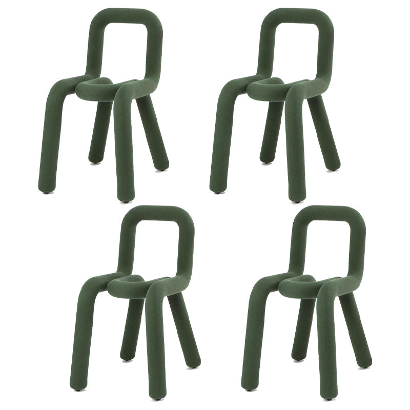 Velvet Designer Style Living Room Side Chair Matte Finish Open Back Dining Chair Blackish Green 4 Piece Set Clearhalo ' kitchen&dining_furn' 'Dining Chairs' 'Dining Tables & Seating' 'dining_chair' 'furn' 'furn_dining_chair' 'Furniture' 'furniture_dining_chair' 'Kitchen & Dining Furniture' 'kitchen' 3852619