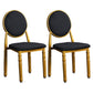 Scandinavian Home Side Chair Open Back Metal Upholstered Dining Side Chair Black 2 Piece Set Clearhalo ' kitchen&dining_furn' 'Dining Chairs' 'Dining Tables & Seating' 'dining_chair' 'furn' 'furn_dining_chair' 'Furniture' 'furniture_dining_chair' 'Kitchen & Dining Furniture' 'kitchen' 3852621
