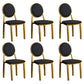 Scandinavian Home Side Chair Open Back Metal Upholstered Dining Side Chair Black 6 Piece Set Clearhalo ' kitchen&dining_furn' 'Dining Chairs' 'Dining Tables & Seating' 'dining_chair' 'furn' 'furn_dining_chair' 'Furniture' 'furniture_dining_chair' 'Kitchen & Dining Furniture' 'kitchen' 3852625