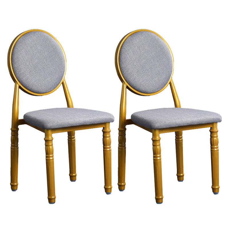 Scandinavian Home Side Chair Open Back Metal Upholstered Dining Side Chair Grey 2 Piece Set Clearhalo ' kitchen&dining_furn' 'Dining Chairs' 'Dining Tables & Seating' 'dining_chair' 'furn' 'furn_dining_chair' 'Furniture' 'furniture_dining_chair' 'Kitchen & Dining Furniture' 'kitchen' 3852626