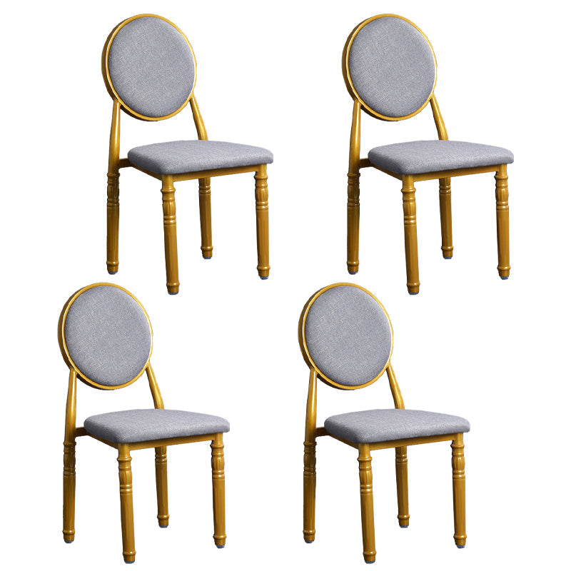 Scandinavian Home Side Chair Open Back Metal Upholstered Dining Side Chair Grey 4 Piece Set Clearhalo ' kitchen&dining_furn' 'Dining Chairs' 'Dining Tables & Seating' 'dining_chair' 'furn' 'furn_dining_chair' 'Furniture' 'furniture_dining_chair' 'Kitchen & Dining Furniture' 'kitchen' 3852628