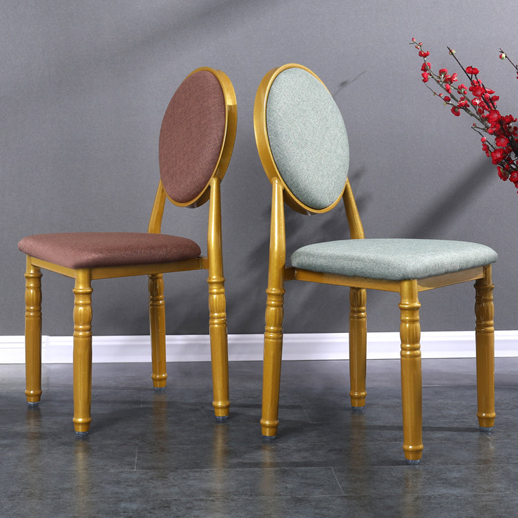 Scandinavian Home Side Chair Open Back Metal Upholstered Dining Side Chair Clearhalo ' kitchen&dining_furn' 'Dining Chairs' 'Dining Tables & Seating' 'dining_chair' 'furn' 'furn_dining_chair' 'Furniture' 'furniture_dining_chair' 'Kitchen & Dining Furniture' 'kitchen' 3852643