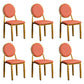 Scandinavian Home Side Chair Open Back Metal Upholstered Dining Side Chair Orange 6 Piece Set Clearhalo ' kitchen&dining_furn' 'Dining Chairs' 'Dining Tables & Seating' 'dining_chair' 'furn' 'furn_dining_chair' 'Furniture' 'furniture_dining_chair' 'Kitchen & Dining Furniture' 'kitchen' 3852648
