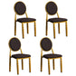 Scandinavian Home Side Chair Open Back Metal Upholstered Dining Side Chair Brown 4 Piece Set Clearhalo ' kitchen&dining_furn' 'Dining Chairs' 'Dining Tables & Seating' 'dining_chair' 'furn' 'furn_dining_chair' 'Furniture' 'furniture_dining_chair' 'Kitchen & Dining Furniture' 'kitchen' 3852650