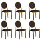 Scandinavian Home Side Chair Open Back Metal Upholstered Dining Side Chair Brown 6 Piece Set Clearhalo ' kitchen&dining_furn' 'Dining Chairs' 'Dining Tables & Seating' 'dining_chair' 'furn' 'furn_dining_chair' 'Furniture' 'furniture_dining_chair' 'Kitchen & Dining Furniture' 'kitchen' 3852651