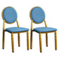 Scandinavian Home Side Chair Open Back Metal Upholstered Dining Side Chair Blue 2 Piece Set Clearhalo ' kitchen&dining_furn' 'Dining Chairs' 'Dining Tables & Seating' 'dining_chair' 'furn' 'furn_dining_chair' 'Furniture' 'furniture_dining_chair' 'Kitchen & Dining Furniture' 'kitchen' 3852652