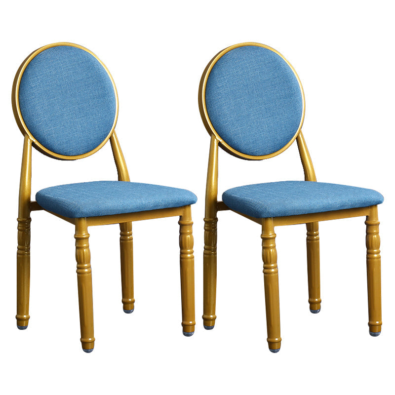 Scandinavian Home Side Chair Open Back Metal Upholstered Dining Side Chair Blue 2 Piece Set Clearhalo ' kitchen&dining_furn' 'Dining Chairs' 'Dining Tables & Seating' 'dining_chair' 'furn' 'furn_dining_chair' 'Furniture' 'furniture_dining_chair' 'Kitchen & Dining Furniture' 'kitchen' 3852652