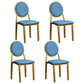 Scandinavian Home Side Chair Open Back Metal Upholstered Dining Side Chair Blue 4 Piece Set Clearhalo ' kitchen&dining_furn' 'Dining Chairs' 'Dining Tables & Seating' 'dining_chair' 'furn' 'furn_dining_chair' 'Furniture' 'furniture_dining_chair' 'Kitchen & Dining Furniture' 'kitchen' 3852653