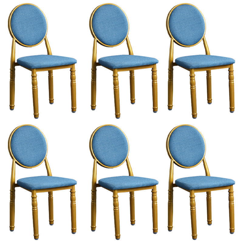 Scandinavian Home Side Chair Open Back Metal Upholstered Dining Side Chair Blue 6 Piece Set Clearhalo ' kitchen&dining_furn' 'Dining Chairs' 'Dining Tables & Seating' 'dining_chair' 'furn' 'furn_dining_chair' 'Furniture' 'furniture_dining_chair' 'Kitchen & Dining Furniture' 'kitchen' 3852654