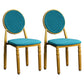 Scandinavian Home Side Chair Open Back Metal Upholstered Dining Side Chair Light Blue 2 Piece Set Clearhalo ' kitchen&dining_furn' 'Dining Chairs' 'Dining Tables & Seating' 'dining_chair' 'furn' 'furn_dining_chair' 'Furniture' 'furniture_dining_chair' 'Kitchen & Dining Furniture' 'kitchen' 3852655