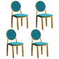 Scandinavian Home Side Chair Open Back Metal Upholstered Dining Side Chair Light Blue 4 Piece Set Clearhalo ' kitchen&dining_furn' 'Dining Chairs' 'Dining Tables & Seating' 'dining_chair' 'furn' 'furn_dining_chair' 'Furniture' 'furniture_dining_chair' 'Kitchen & Dining Furniture' 'kitchen' 3852656