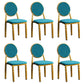 Scandinavian Home Side Chair Open Back Metal Upholstered Dining Side Chair Light Blue 6 Piece Set Clearhalo ' kitchen&dining_furn' 'Dining Chairs' 'Dining Tables & Seating' 'dining_chair' 'furn' 'furn_dining_chair' 'Furniture' 'furniture_dining_chair' 'Kitchen & Dining Furniture' 'kitchen' 3852657