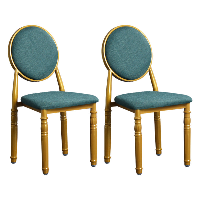 Scandinavian Home Side Chair Open Back Metal Upholstered Dining Side Chair Green 2 Piece Set Clearhalo ' kitchen&dining_furn' 'Dining Chairs' 'Dining Tables & Seating' 'dining_chair' 'furn' 'furn_dining_chair' 'Furniture' 'furniture_dining_chair' 'Kitchen & Dining Furniture' 'kitchen' 3852658