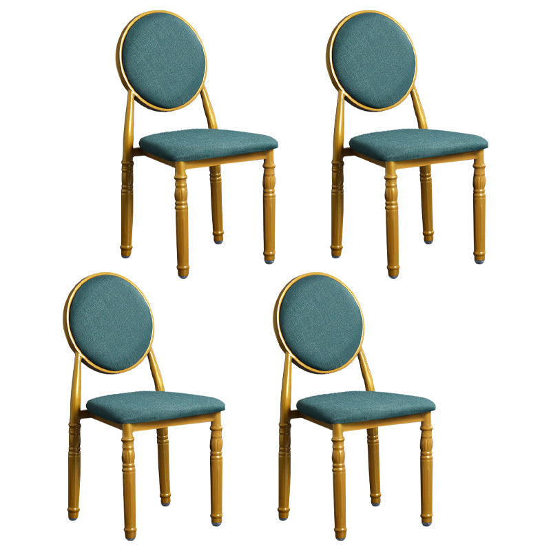 Scandinavian Home Side Chair Open Back Metal Upholstered Dining Side Chair Green 4 Piece Set Clearhalo ' kitchen&dining_furn' 'Dining Chairs' 'Dining Tables & Seating' 'dining_chair' 'furn' 'furn_dining_chair' 'Furniture' 'furniture_dining_chair' 'Kitchen & Dining Furniture' 'kitchen' 3852659