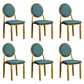 Scandinavian Home Side Chair Open Back Metal Upholstered Dining Side Chair Green 6 Piece Set Clearhalo ' kitchen&dining_furn' 'Dining Chairs' 'Dining Tables & Seating' 'dining_chair' 'furn' 'furn_dining_chair' 'Furniture' 'furniture_dining_chair' 'Kitchen & Dining Furniture' 'kitchen' 3852660