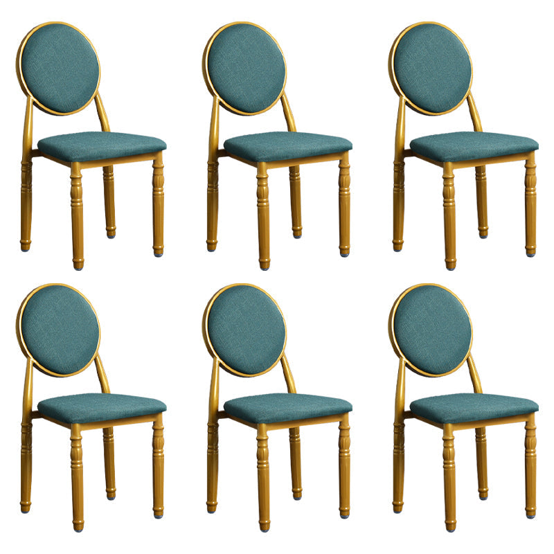 Scandinavian Home Side Chair Open Back Metal Upholstered Dining Side Chair Green 6 Piece Set Clearhalo ' kitchen&dining_furn' 'Dining Chairs' 'Dining Tables & Seating' 'dining_chair' 'furn' 'furn_dining_chair' 'Furniture' 'furniture_dining_chair' 'Kitchen & Dining Furniture' 'kitchen' 3852660