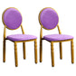 Scandinavian Home Side Chair Open Back Metal Upholstered Dining Side Chair Purple 2 Piece Set Clearhalo ' kitchen&dining_furn' 'Dining Chairs' 'Dining Tables & Seating' 'dining_chair' 'furn' 'furn_dining_chair' 'Furniture' 'furniture_dining_chair' 'Kitchen & Dining Furniture' 'kitchen' 3852661