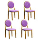 Scandinavian Home Side Chair Open Back Metal Upholstered Dining Side Chair Purple 4 Piece Set Clearhalo ' kitchen&dining_furn' 'Dining Chairs' 'Dining Tables & Seating' 'dining_chair' 'furn' 'furn_dining_chair' 'Furniture' 'furniture_dining_chair' 'Kitchen & Dining Furniture' 'kitchen' 3852662