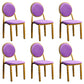 Scandinavian Home Side Chair Open Back Metal Upholstered Dining Side Chair Purple 6 Piece Set Clearhalo ' kitchen&dining_furn' 'Dining Chairs' 'Dining Tables & Seating' 'dining_chair' 'furn' 'furn_dining_chair' 'Furniture' 'furniture_dining_chair' 'Kitchen & Dining Furniture' 'kitchen' 3852663