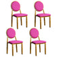 Scandinavian Home Side Chair Open Back Metal Upholstered Dining Side Chair Rose Red 4 Piece Set Clearhalo ' kitchen&dining_furn' 'Dining Chairs' 'Dining Tables & Seating' 'dining_chair' 'furn' 'furn_dining_chair' 'Furniture' 'furniture_dining_chair' 'Kitchen & Dining Furniture' 'kitchen' 3852665