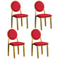 Scandinavian Home Side Chair Open Back Metal Upholstered Dining Side Chair Dark Red 4 Piece Set Clearhalo ' kitchen&dining_furn' 'Dining Chairs' 'Dining Tables & Seating' 'dining_chair' 'furn' 'furn_dining_chair' 'Furniture' 'furniture_dining_chair' 'Kitchen & Dining Furniture' 'kitchen' 3852671