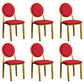 Scandinavian Home Side Chair Open Back Metal Upholstered Dining Side Chair Dark Red 6 Piece Set Clearhalo ' kitchen&dining_furn' 'Dining Chairs' 'Dining Tables & Seating' 'dining_chair' 'furn' 'furn_dining_chair' 'Furniture' 'furniture_dining_chair' 'Kitchen & Dining Furniture' 'kitchen' 3852672
