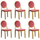 Scandinavian Home Side Chair Open Back Metal Upholstered Dining Side Chair Peach 6 Piece Set Clearhalo ' kitchen&dining_furn' 'Dining Chairs' 'Dining Tables & Seating' 'dining_chair' 'furn' 'furn_dining_chair' 'Furniture' 'furniture_dining_chair' 'Kitchen & Dining Furniture' 'kitchen' 3852678
