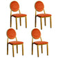 Scandinavian Home Side Chair Open Back Metal Upholstered Dining Side Chair Orange 4 Piece Set Clearhalo ' kitchen&dining_furn' 'Dining Chairs' 'Dining Tables & Seating' 'dining_chair' 'furn' 'furn_dining_chair' 'Furniture' 'furniture_dining_chair' 'Kitchen & Dining Furniture' 'kitchen' 3852680