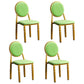 Scandinavian Home Side Chair Open Back Metal Upholstered Dining Side Chair Fruit Green 4 Piece Set Clearhalo ' kitchen&dining_furn' 'Dining Chairs' 'Dining Tables & Seating' 'dining_chair' 'furn' 'furn_dining_chair' 'Furniture' 'furniture_dining_chair' 'Kitchen & Dining Furniture' 'kitchen' 3852683