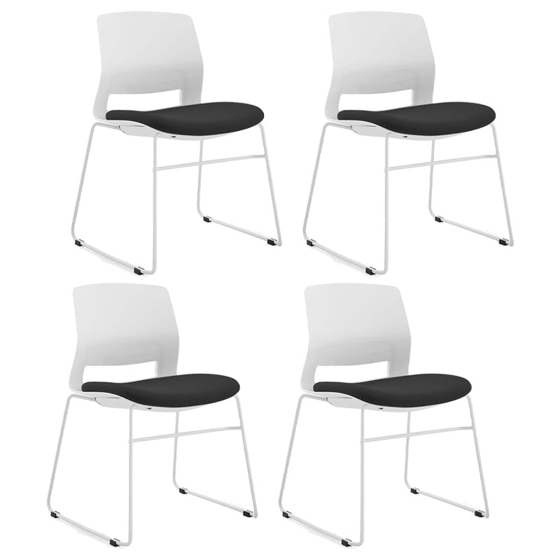 Minimalist Style Linen Fabric Dining Chair Open Back Dining Armless Chair Black 4 Piece Set Clearhalo ' kitchen&dining_furn' 'Dining Chairs' 'Dining Tables & Seating' 'dining_chair' 'furn' 'furn_dining_chair' 'Furniture' 'furniture_dining_chair' 'Kitchen & Dining Furniture' 'kitchen' 3852686