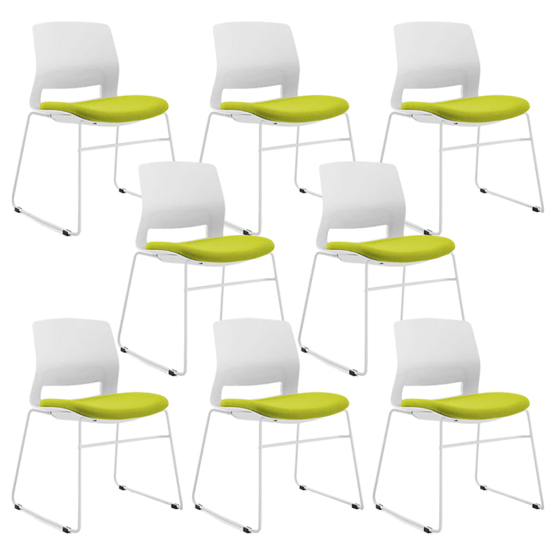 Minimalist Style Linen Fabric Dining Chair Open Back Dining Armless Chair Green 8 Piece Set Clearhalo ' kitchen&dining_furn' 'Dining Chairs' 'Dining Tables & Seating' 'dining_chair' 'furn' 'furn_dining_chair' 'Furniture' 'furniture_dining_chair' 'Kitchen & Dining Furniture' 'kitchen' 3852699