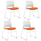 Minimalist Style Linen Fabric Dining Chair Open Back Dining Armless Chair Orange 4 Piece Set Clearhalo ' kitchen&dining_furn' 'Dining Chairs' 'Dining Tables & Seating' 'dining_chair' 'furn' 'furn_dining_chair' 'Furniture' 'furniture_dining_chair' 'Kitchen & Dining Furniture' 'kitchen' 3852701