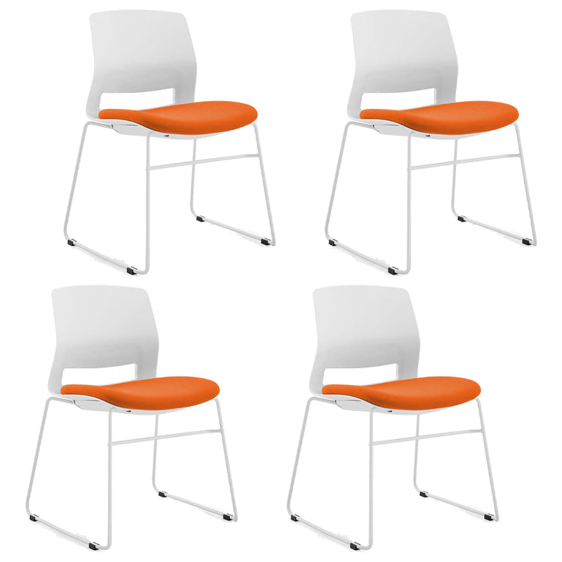 Minimalist Style Linen Fabric Dining Chair Open Back Dining Armless Chair Orange 4 Piece Set Clearhalo ' kitchen&dining_furn' 'Dining Chairs' 'Dining Tables & Seating' 'dining_chair' 'furn' 'furn_dining_chair' 'Furniture' 'furniture_dining_chair' 'Kitchen & Dining Furniture' 'kitchen' 3852701