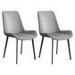 Leather Scandinavian Restaurant Side Chair Parsons Dining Chair with Metal Legs Grey 2 Piece Set Black Clearhalo ' kitchen&dining_furn' 'Dining Chairs' 'Dining Tables & Seating' 'dining_chair' 'furn' 'furn_dining_chair' 'Furniture' 'furniture_dining_chair' 'Kitchen & Dining Furniture' 'kitchen' 3852707