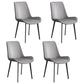 Leather Scandinavian Restaurant Side Chair Parsons Dining Chair with Metal Legs Grey 4 Piece Set Black Clearhalo ' kitchen&dining_furn' 'Dining Chairs' 'Dining Tables & Seating' 'dining_chair' 'furn' 'furn_dining_chair' 'Furniture' 'furniture_dining_chair' 'Kitchen & Dining Furniture' 'kitchen' 3852708