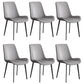 Leather Scandinavian Restaurant Side Chair Parsons Dining Chair with Metal Legs Grey 6 Piece Set Black Clearhalo ' kitchen&dining_furn' 'Dining Chairs' 'Dining Tables & Seating' 'dining_chair' 'furn' 'furn_dining_chair' 'Furniture' 'furniture_dining_chair' 'Kitchen & Dining Furniture' 'kitchen' 3852710