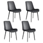 Leather Scandinavian Restaurant Side Chair Parsons Dining Chair with Metal Legs Dark Gray 4 Piece Set Black Clearhalo ' kitchen&dining_furn' 'Dining Chairs' 'Dining Tables & Seating' 'dining_chair' 'furn' 'furn_dining_chair' 'Furniture' 'furniture_dining_chair' 'Kitchen & Dining Furniture' 'kitchen' 3852714