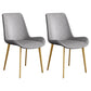 Leather Scandinavian Restaurant Side Chair Parsons Dining Chair with Metal Legs Grey 2 Piece Set Brass Gold Clearhalo ' kitchen&dining_furn' 'Dining Chairs' 'Dining Tables & Seating' 'dining_chair' 'furn' 'furn_dining_chair' 'Furniture' 'furniture_dining_chair' 'Kitchen & Dining Furniture' 'kitchen' 3852749