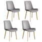 Leather Scandinavian Restaurant Side Chair Parsons Dining Chair with Metal Legs Grey 4 Piece Set Brass Gold Clearhalo ' kitchen&dining_furn' 'Dining Chairs' 'Dining Tables & Seating' 'dining_chair' 'furn' 'furn_dining_chair' 'Furniture' 'furniture_dining_chair' 'Kitchen & Dining Furniture' 'kitchen' 3852750