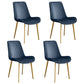 Leather Scandinavian Restaurant Side Chair Parsons Dining Chair with Metal Legs Blue 4 Piece Set Brass Gold Clearhalo ' kitchen&dining_furn' 'Dining Chairs' 'Dining Tables & Seating' 'dining_chair' 'furn' 'furn_dining_chair' 'Furniture' 'furniture_dining_chair' 'Kitchen & Dining Furniture' 'kitchen' 3852762