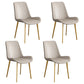 Leather Scandinavian Restaurant Side Chair Parsons Dining Chair with Metal Legs Apricot 4 Piece Set Brass Gold Clearhalo ' kitchen&dining_furn' 'Dining Chairs' 'Dining Tables & Seating' 'dining_chair' 'furn' 'furn_dining_chair' 'Furniture' 'furniture_dining_chair' 'Kitchen & Dining Furniture' 'kitchen' 3852768
