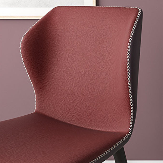 Contemporary Style Leather Dining Chairs Wingback Dining Armless Chair for Home Use Clearhalo ' kitchen&dining_furn' 'Dining Chairs' 'Dining Tables & Seating' 'dining_chair' 'furn' 'furn_dining_chair' 'Furniture' 'furniture_dining_chair' 'Kitchen & Dining Furniture' 'kitchen' 3852783